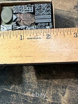 Printing Blocks Lead Ornamental Borders Dingbats Great Variety
