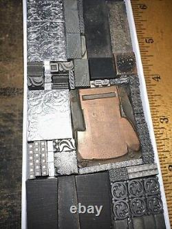 Printing Blocks Lead Ornamental Borders Dingbats Nice Variety Beautiful! C7