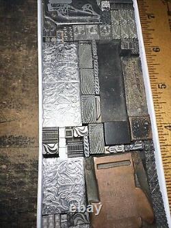 Printing Blocks Lead Ornamental Borders Dingbats Nice Variety Beautiful! C7