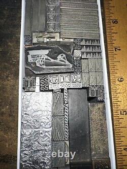 Printing Blocks Lead Ornamental Borders Dingbats Nice Variety Beautiful! C7