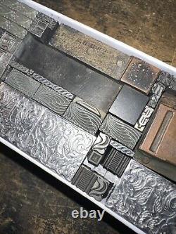 Printing Blocks Lead Ornamental Borders Dingbats Nice Variety Beautiful! C7