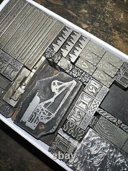 Printing Blocks Lead Ornamental Borders Dingbats Nice Variety Beautiful! C7
