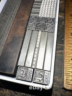Printing Blocks Lead Ornamental Borders Dingbats Nice Variety Beautiful! C8