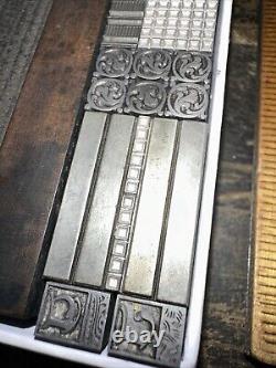 Printing Blocks Lead Ornamental Borders Dingbats Nice Variety Beautiful! C8