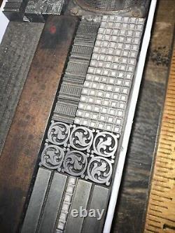 Printing Blocks Lead Ornamental Borders Dingbats Nice Variety Beautiful! C8