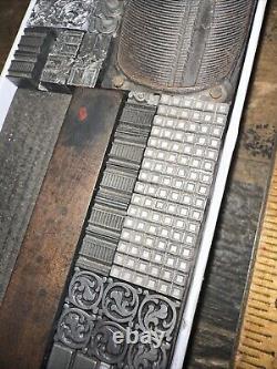 Printing Blocks Lead Ornamental Borders Dingbats Nice Variety Beautiful! C8