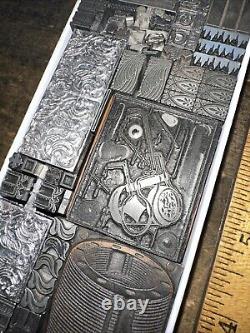 Printing Blocks Lead Ornamental Borders Dingbats Nice Variety Beautiful! C8