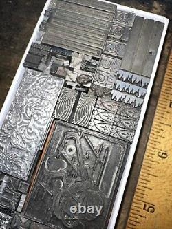 Printing Blocks Lead Ornamental Borders Dingbats Nice Variety Beautiful! C8