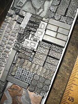 Printing Blocks Lead Ornamental Borders Dingbats Nice Variety, Beautiful! XC