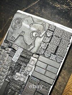 Printing Blocks Lead Ornamental Borders Dingbats Nice Variety, Beautiful! XC