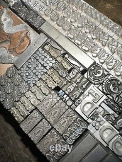 Printing Blocks Lead Ornamental Borders Dingbats Nice Variety, Beautiful! XC