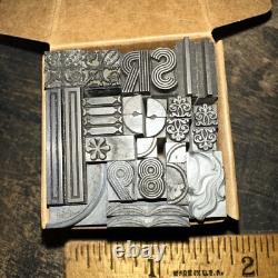 Printing Blocks Lead Ornamental Borders Dingbats Variety Beautiful! #69