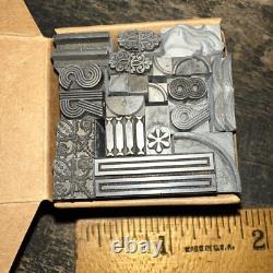 Printing Blocks Lead Ornamental Borders Dingbats Variety Beautiful! #69