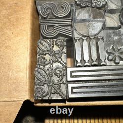 Printing Blocks Lead Ornamental Borders Dingbats Variety Beautiful! #69