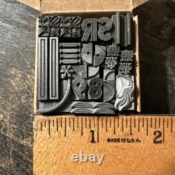 Printing Blocks Lead Ornamental Borders Dingbats Variety Beautiful! #69