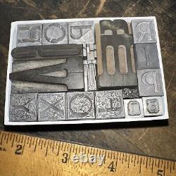 Printing Blocks Ornamental Borders Dingbats Variety #xx
