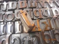 Printing Letterpress Printer Block Antique Upper & Lower Case Wood Alphabet w #s