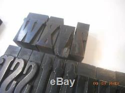 Printing Letterpress Printer Block Wood Alphabet w Lower Case Antique
