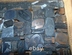 Printing Letterpress Printers Block Large Lot Of Mostly Bicycle Parts