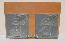 Printing Letterpress Printers Block, Snoopy Dated 1968