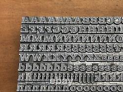 RARE 18pt Monotype Antique Shaded Letterpress Print Type A-Z Letter # Set