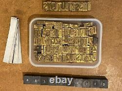 RARE Bookbinding Brass Type set 0.91 embossing gold finishing bookbinder 1