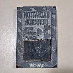 Radiation Detected Vintage Printing Letterpress Printers Block Workplace Safety