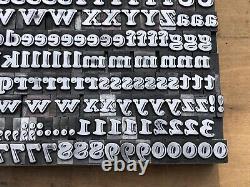 Rare Antique VTG 36pt Inline Cooper Letterpress Print Type Letter # Set