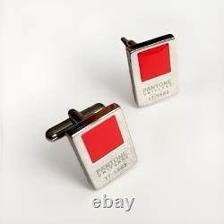 Rare Men's Pantone Universe Cufflinks Lipstick Red