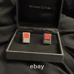 Rare Men's Pantone Universe Cufflinks Lipstick Red