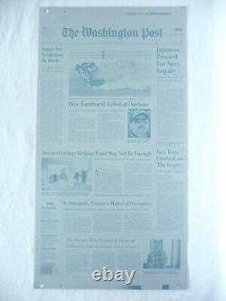Rare Nascar Dale Earnhardt Killed Daytona Newspaper Printing Plate Intimidator 3