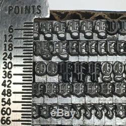 Rare Unknown Font 14 pt Letterpress Type Printer's Metal Lead Printing Sorts