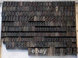 Rare letterpress wood printing blocks 283pcs 0.71 wooden characters woodtype