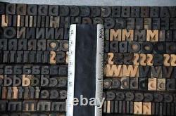 Rare letterpress wood printing blocks 454pcs 0.43 wooden characters woodtype