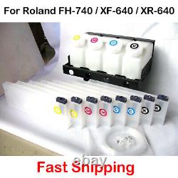 Roland Continuous Ink System for VS-300/VS-420 4 Bulk Bottles with 8 Cartridges
