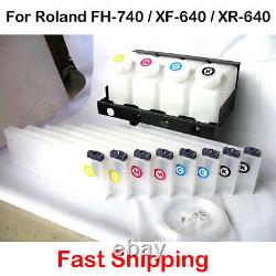Roland FH-740 / XF-640 / XR-640 Bulk Ink System 4 Bottle 8 Cartridge Continuous
