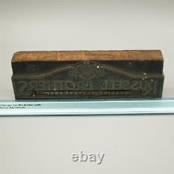 Russell Brothers Clothing Company (Warrensburg, Missouri) Vintage Print Block