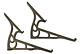 Set Of Letterpress Hamilton Type Cabinet Cast Iron Brackets