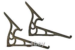 Set of Letterpress Hamilton Type Cabinet Cast Iron Brackets