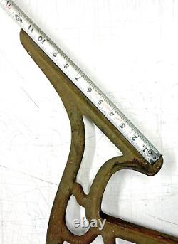 Set of Letterpress Hamilton Type Cabinet Cast Iron Brackets