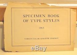 Specimen Book of Type Styles Mergenthaler Linotype Company 1915