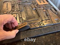 Stephenson Blake & Co Vintage Letterpress Typeset Printing Block Collage Art