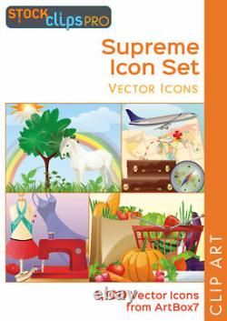 Supreme Icon Set Vector Icons by ArtBox7 $1900 Value