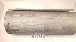 The SHELBYVILLE NEWS Printing Press Plate Block Roll Cylinder Newspaper Metal