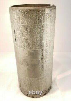 The SHELBYVILLE NEWS Printing Press Plate Block Roll Cylinder Newspaper Metal