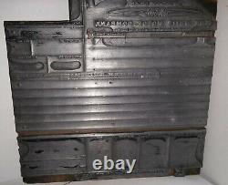 The White Motor Company Vintage Printing Letterpress Printers Block Huge 9 inch