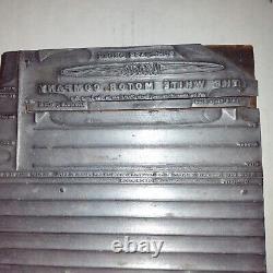 The White Motor Company Vintage Printing Letterpress Printers Block Huge 9 inch