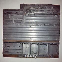 The White Motor Company Vintage Printing Letterpress Printers Block Huge 9 inch