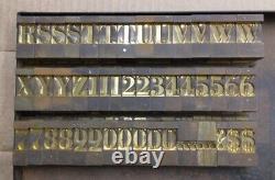 Time Roman Bold / BRASS Ludlow Mats Letterpress Printing 20 lbs