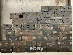 Tuscan Extended Wood Type 5/8 letterpress alphabet printing vandercook 42pc